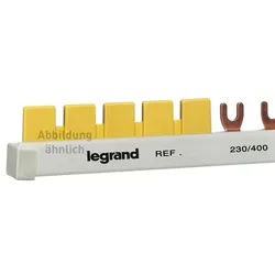 Legrand 607026 Endkappe für Stift- und Gabelkammschienen, 3-polig, für Kammschienen