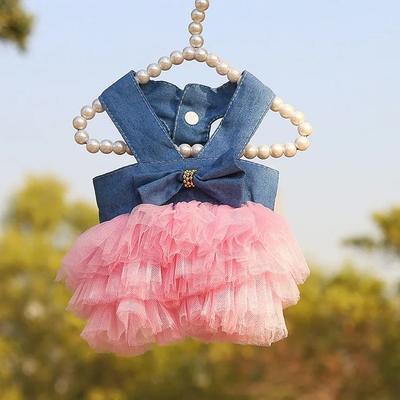 Uplifted Finds Dog Princess Dress With Puppy Bow Knot Striped Mesh Tutu d 2xl