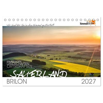 Das Sauerland bei Brilon aus der Vogelperspektive (Tischkalender 2027 DIN A5 quer), CALVENDO Monatskalender