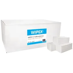 Papierhandtücher Nordvlies WIPEX 25x23 cm PZN 14886504 Handtuchpapier Z-Falz, Karton je 3000 Blatt, 2-lagig