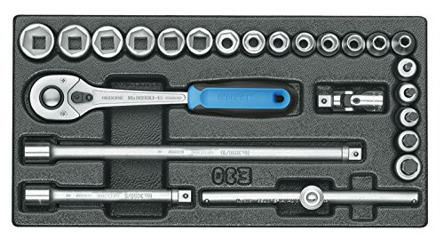 Gedore 1500 ES-30 steeksleutelassortiment 3/8" in 1/3 ES-module