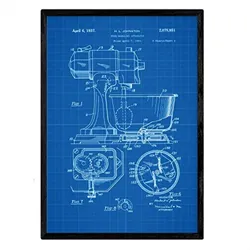 POSTER Patente Industrielle Mixer A3 Rahmenlos
