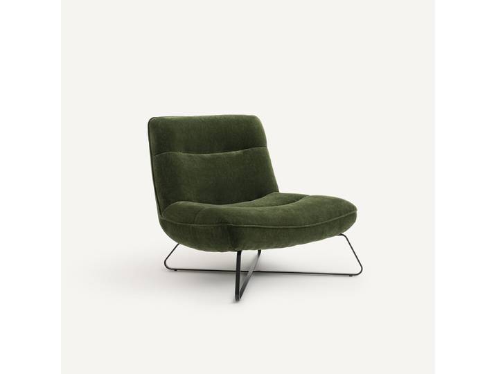 AM.PM Fauteuil en velours, HELMA Vert Olive