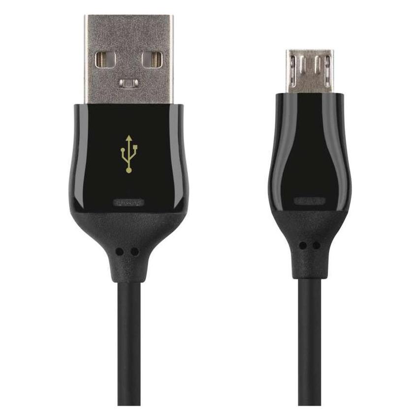 Emos USB Kabel 2.0 A Stecker - Micro B Stecker 1m, schwarz, QC (1 m, USB 2.0, 10 W) (SM7004B)