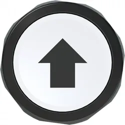 ABB CP9-1005 Drucktaster mit Pfeil,weiss,flach, 1 Schließer + 1 Öffner