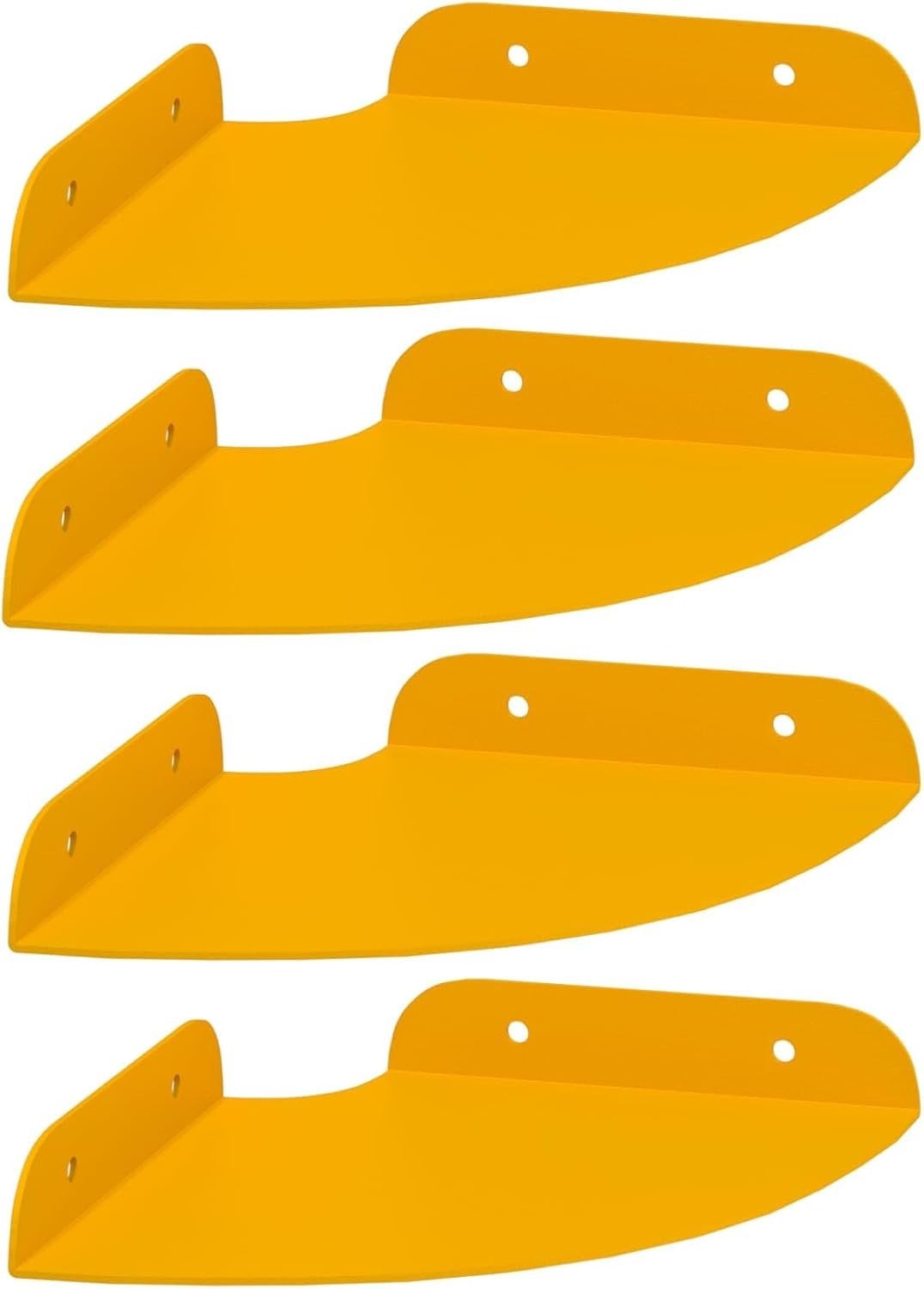 Set van 4 stalen hoekrekken voor wandmontage