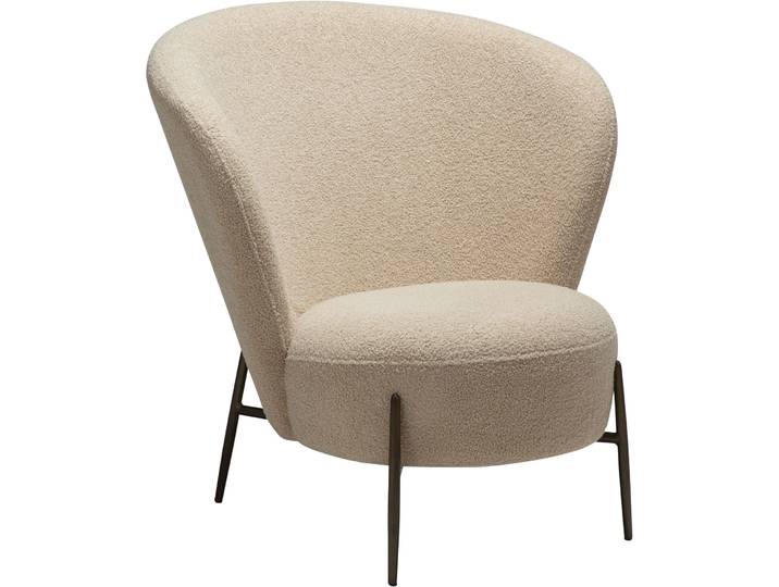 DAN-FORM Stilvoller Sessel Orbit Stoff creme, gold B 84.5 cm T 82 cm H 85 cm - Farbe: creme/gold - Sessel