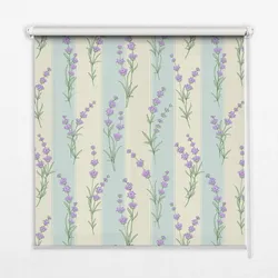 INNENROLLO - Fensterrollo - Rollo - 100x100 cm - Lila Blüten