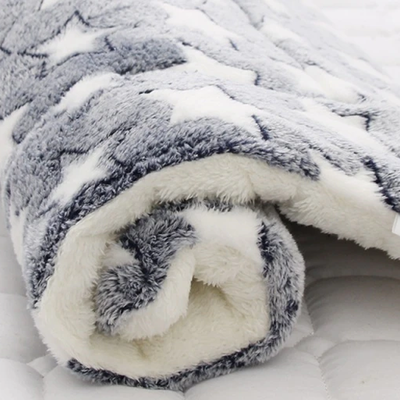 PetsAreLife Relaxing Cozy Calming Cat & Dog Blanket Grey With Stars