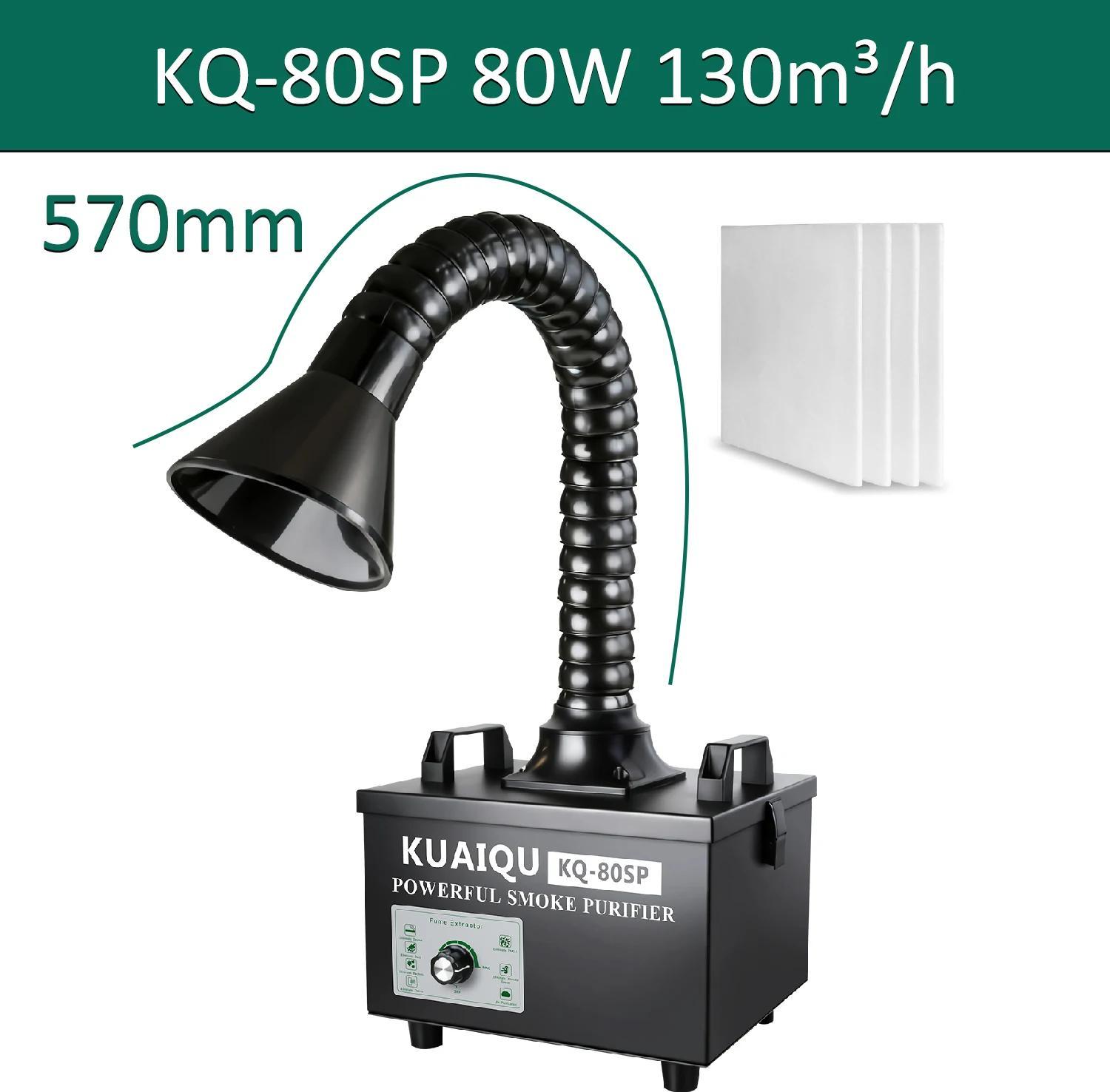 Lötrauchabsauger - KQ-80SP 80W - AC 110/220V - Aktivkohlefilter - UL- - Für Löten, 3D-Druck und Räucherwerk - Lila