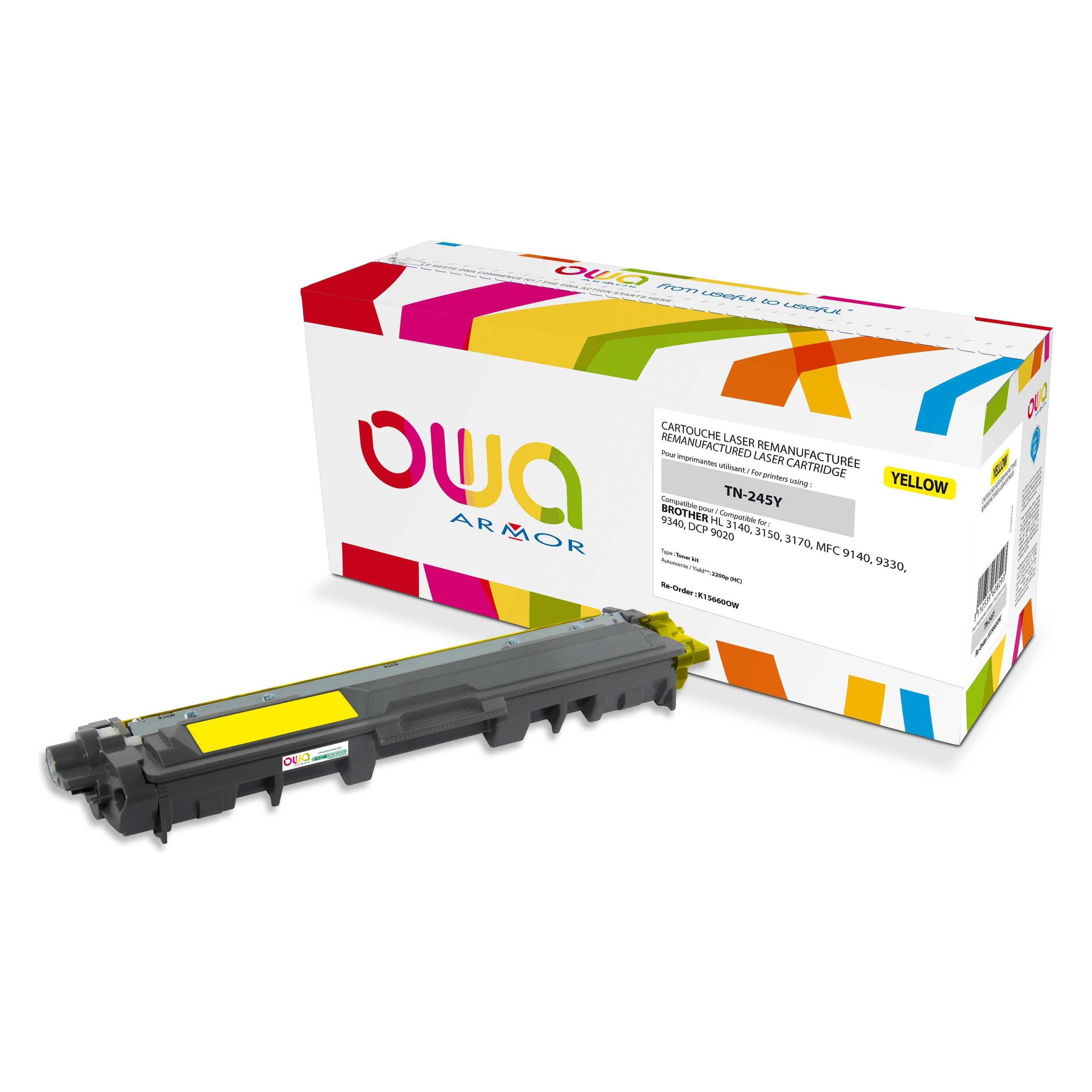 Armor OWA Toner komp. Brother TN-241Y, TN-242Y, TN-245Y, TN-246Y (Y) (K15660OW)