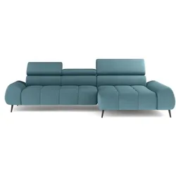 Ecksofa Mavel Stoff Blau Azur