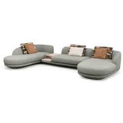 Segmüller Werkstätten Ecksofa Miu01 Stoff Grau