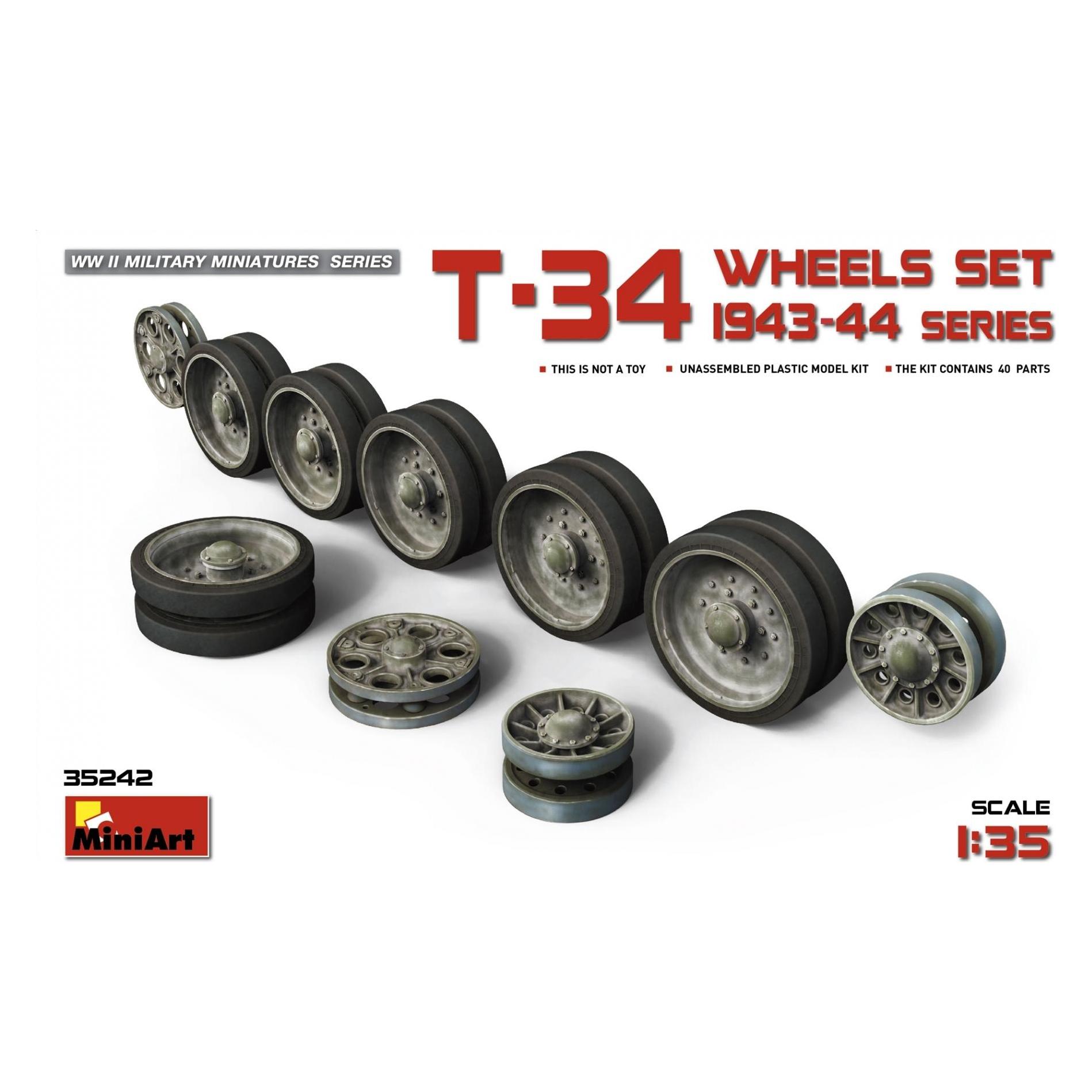 Mini art T-34 Wheels Set. 1943-44 Series (35242)