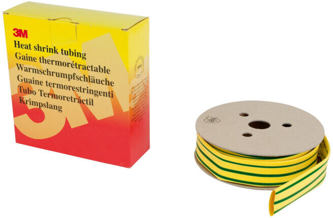 3M Manchon thermorétractable rouleau 19/9,5 mm vert-jaune double paroi HSR 19,0/9,5 gg (7000099067)