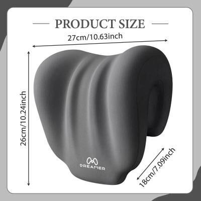 Uplift Picks Memory Foam Chair Neck Pillow For Office Gaming And Travel Comfort dark Gray