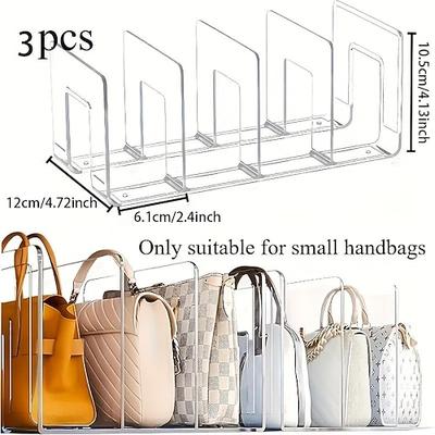 3-teiliges Acryl-Kleiderschrank-Organizer-Set – transparente Trennwände mit 3 Fächern/4 Gittern zur Organisation und Aufbewahrung von Kleidung.