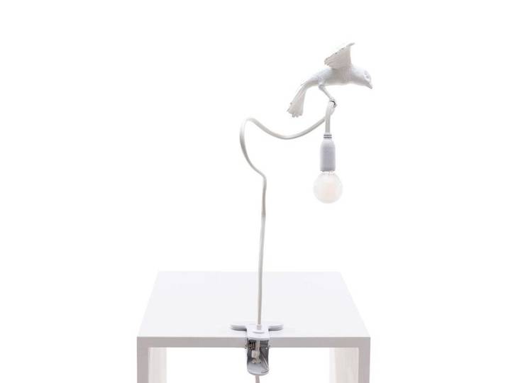 SELETTI lampe de table SPARROW avec serrer (Cruising - Résine et métal)