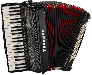 Thomann Concert IV/V 120 Schwarz mit rotem Balg