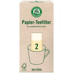 Lebensbaum Papierteefilter Größe 2 (100St)