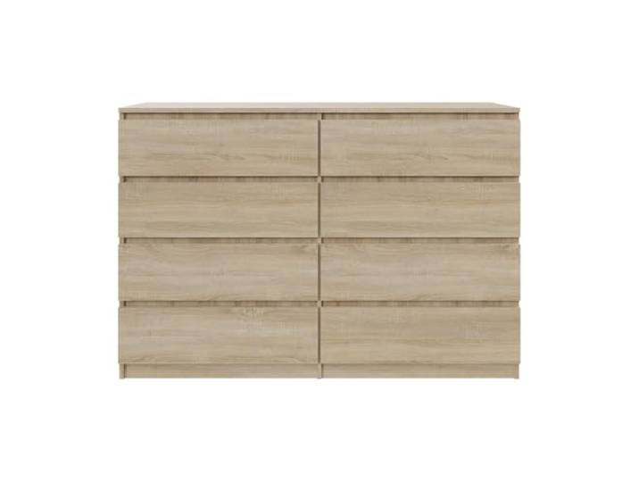 YUMEBLY Kommode mit 8 Schubladen Farbe: Sonoma, 140 cm Ideal für Schlafzimmer Wohnzimmer Kinderzimmer und Büro Große geräumige Schubladenschrank 120x97x40 cm