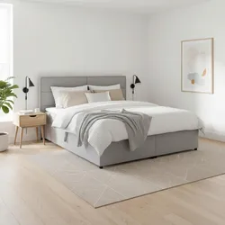 Boxbett Kiara Grau ca. 180x200 cm mit Topper