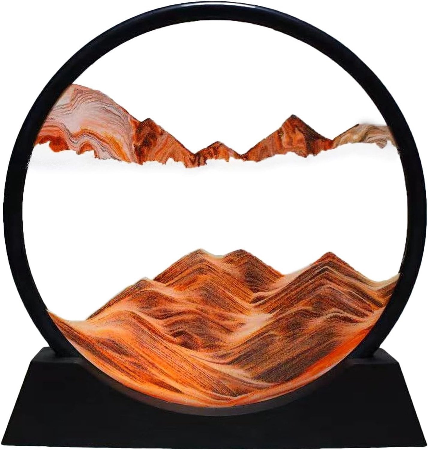 3D Kleurvolle Diepzeezandkunst - Beweeglijk Zandbeeld in Glas voor Thuis en Kantoor - 18 cm