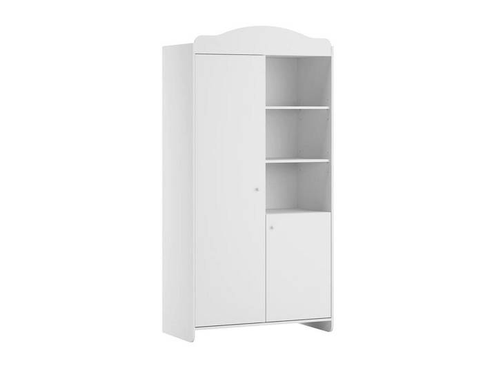 Petits-meubles Babykleiderschrank 2 Türen Megeve Weiß, Holzwerkstoff, 100x199x50.1 cm, Schlafzimmer, Kleiderschränke