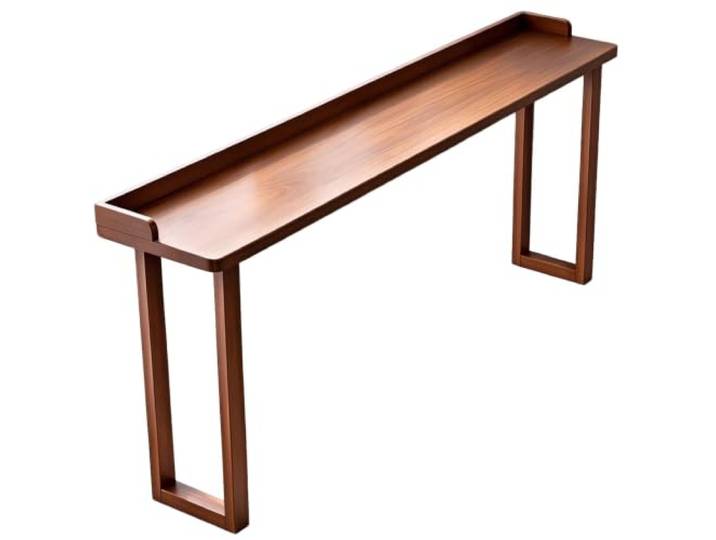 Bartisch aus massivem Holz,Theke,schmaler langer Esstisch,Kneipe,Küche Schmaler Bartisch, Tischplatte aus Massivholz,rechteckige Tischplatte,mit Zaun,platzsparend(200cm)