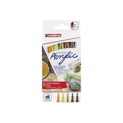 Edding Acrylmarker fein e-5300 Natur, 5er Set