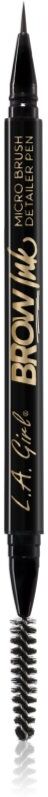 L.A. Girl Cosmetics Brow Ink eyebrow pen with brush shade Dark Brown 0.45 ml