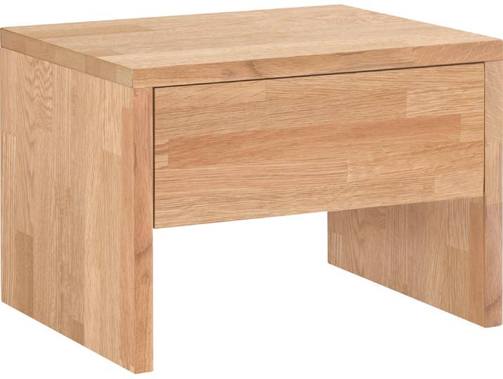 Nachttisch HASENA Salva , braun (eiche bianco, geölt), B:48cm H:35cm T:40cm, Eiche massiv, Tische, Nachttisch
