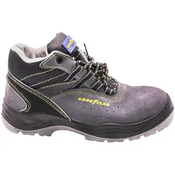 Goodyear Sicherheitsstiefel aus grauem Veloursleder mit hoher Widerstandskraft und antibakteriellem Futter, Größe 37
