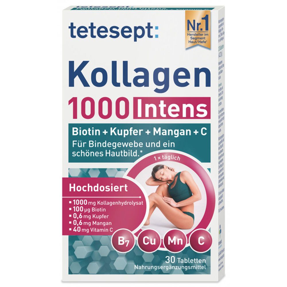 Tetesept Kollagen 1000 Intens Tabletten 30 St