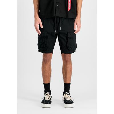 Shorts ALPHA INDUSTRIES "Aloha Safari Shorts", Herren, Gr. 38, Normalgrößen, schwarz, Obermaterial: 80% Baumwolle, 20% Viskose, Hosen Shorts