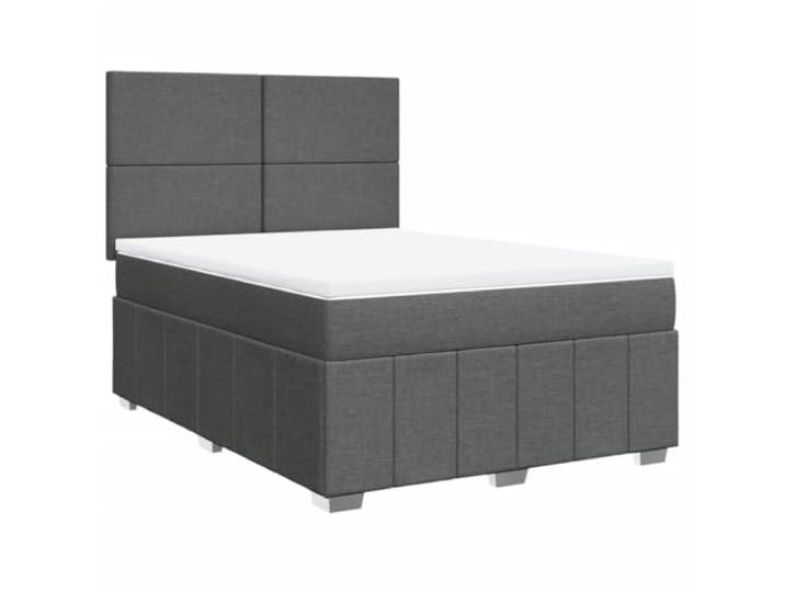Makastle Boxspringbett mit Matratze Dunkelgrau 160x200 cm 100% Polyester Stoff