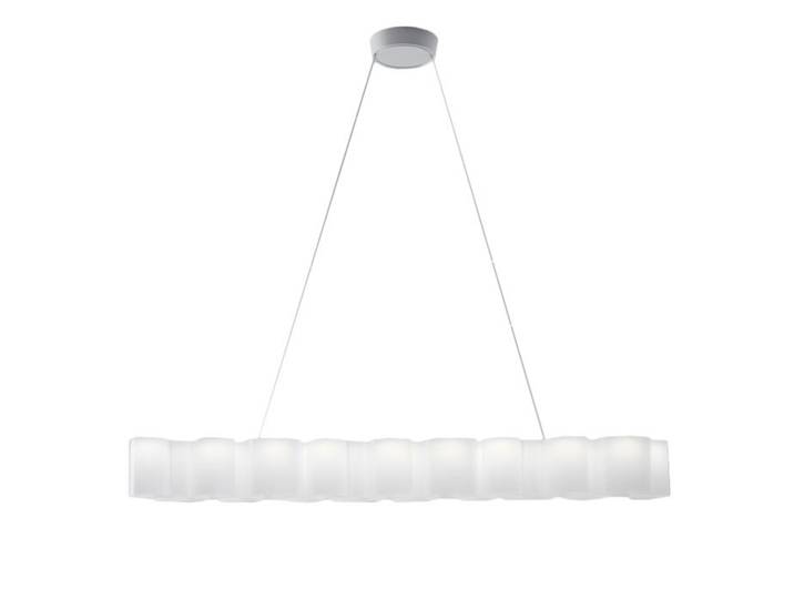 STILNOVO lampe à suspension HONEY 139 cm (Blanc brillant - Polycarbonate)