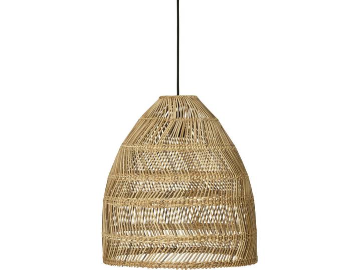 PR Home Hängeleuchte Maja, Naturfarben, Holz, Rattan, 53x59.5x53 cm, Lampen & Leuchten, Innenbeleuchtung, Hängeleuchten, Pendelleuchten