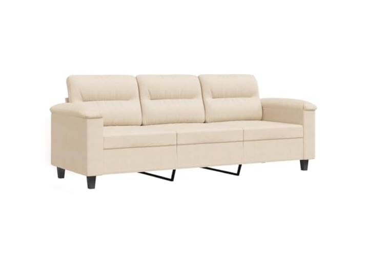 Todiikf 3-Sitzer-Sofa Beige 210x77cm Mikrofaser Polstersofa Modernes Polstermöbel für Wohnzimmer und Gästezimmer, pflegeleichter Mikrofaserbezug mit stabiler Metallkonstruktion.