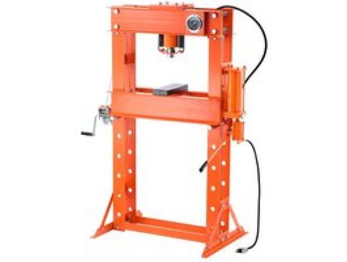 VEVOR hydraulische Werkstattpresse 50 t (H-Rahmen) mit Pressplatte, einstellbare Hydraulikpresse (Max. Zylinder 185 mm) mit Dreieckstütze, geeignet zum Biegen & Richten & Stanzen Orange