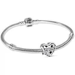 Pandora 21488 Starterarmband für Damen Silber Geschenkset Familie Herz & Stern, 18 cm
