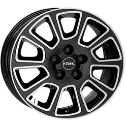 Rial Transporter 2 Diamond Black Front Polished 6.5x16 ET 66 5/130 Alufelge Schwarz