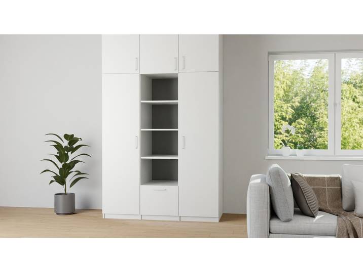Kinderzimmerschrank Premium Dekore Weiß­grau