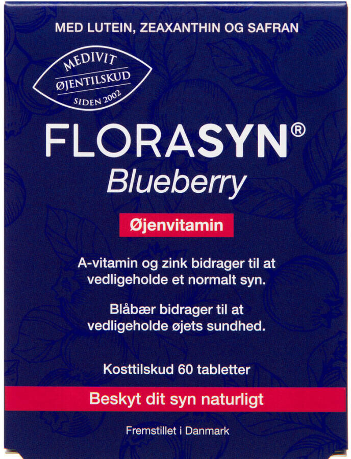 Florasyn Blueberry Kosttilskud 60 stk