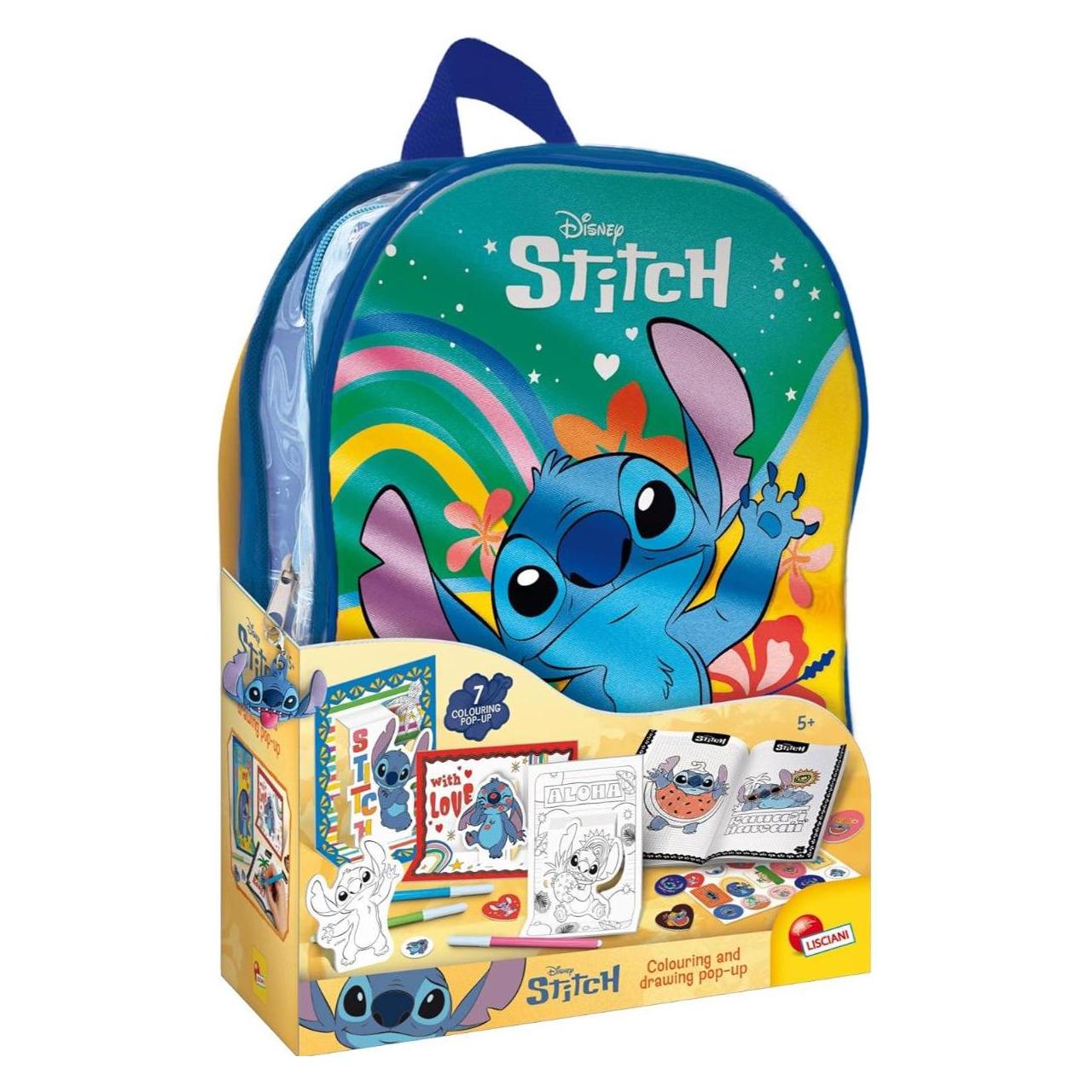 Lisciani Stitch Colouring And Drawing Pop Up In A Backpack (56501451)