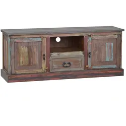 Lowboard Cancun klein Massivholz Pinie Shabby Chic Mexiko Möbel Mexikanisch