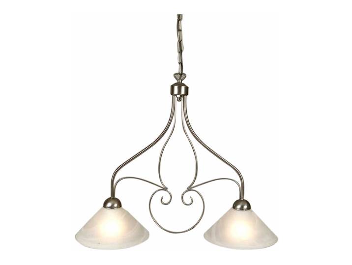 Suspension en verre 65 x 55cm Blanc Métal, verre