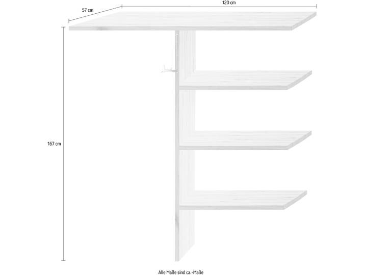 Inneneinteilung HOME AFFAIRE Chamara , beige (natur), B:120cm H:167cm T:57cm, Massivholz, Schrankinneneinteiler, Schrankeinsatz Inneneinteilung Schrank-Zubehör, Inneneinteilung für Schrank Chamara, aus massivem Eichenholz