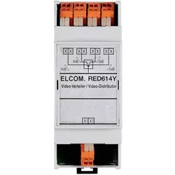 Elcom, Zubehör Gebäudesicherheit, Videoverteiler 4fach 2Draht REG (RED614Y)