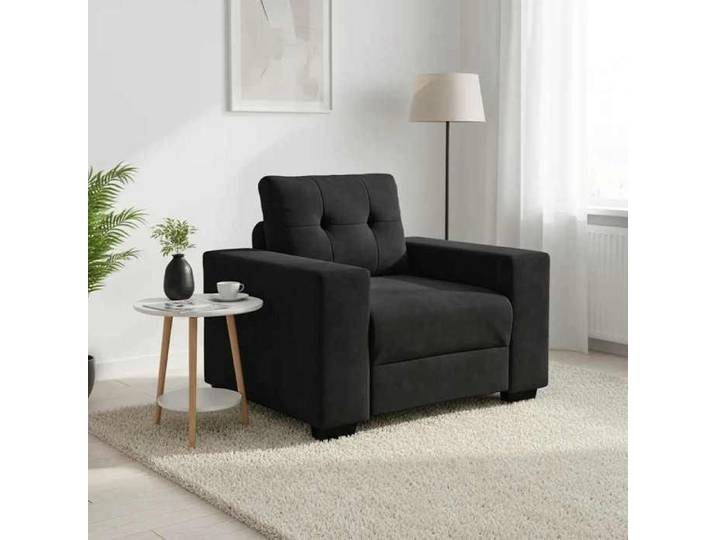 NEW 2026  Fauteuil noir 100x78x80 cm velours L2620